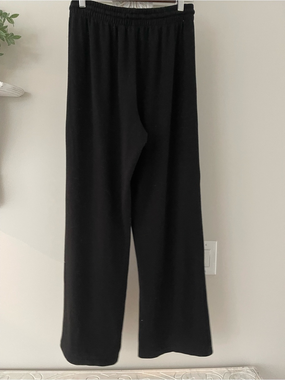 TNA Black High-Rise Wide-Leg Pull-On Pants